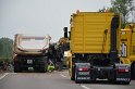 LKW umgestuerzt A 1 Rich Saarbruecken P262